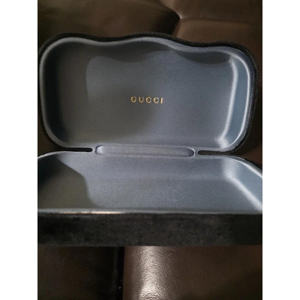 Gucci Sunglasses Case Only Clamshell Velvet Black Hard Case Large